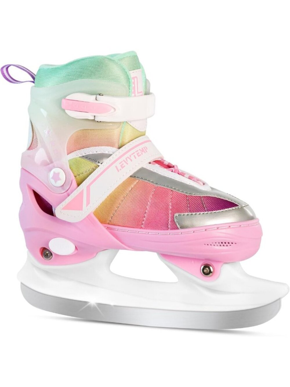 Adjustable Ice Skates for Kids Ages 3-12 - Warm, Colorful Blades for Outdoor Fun